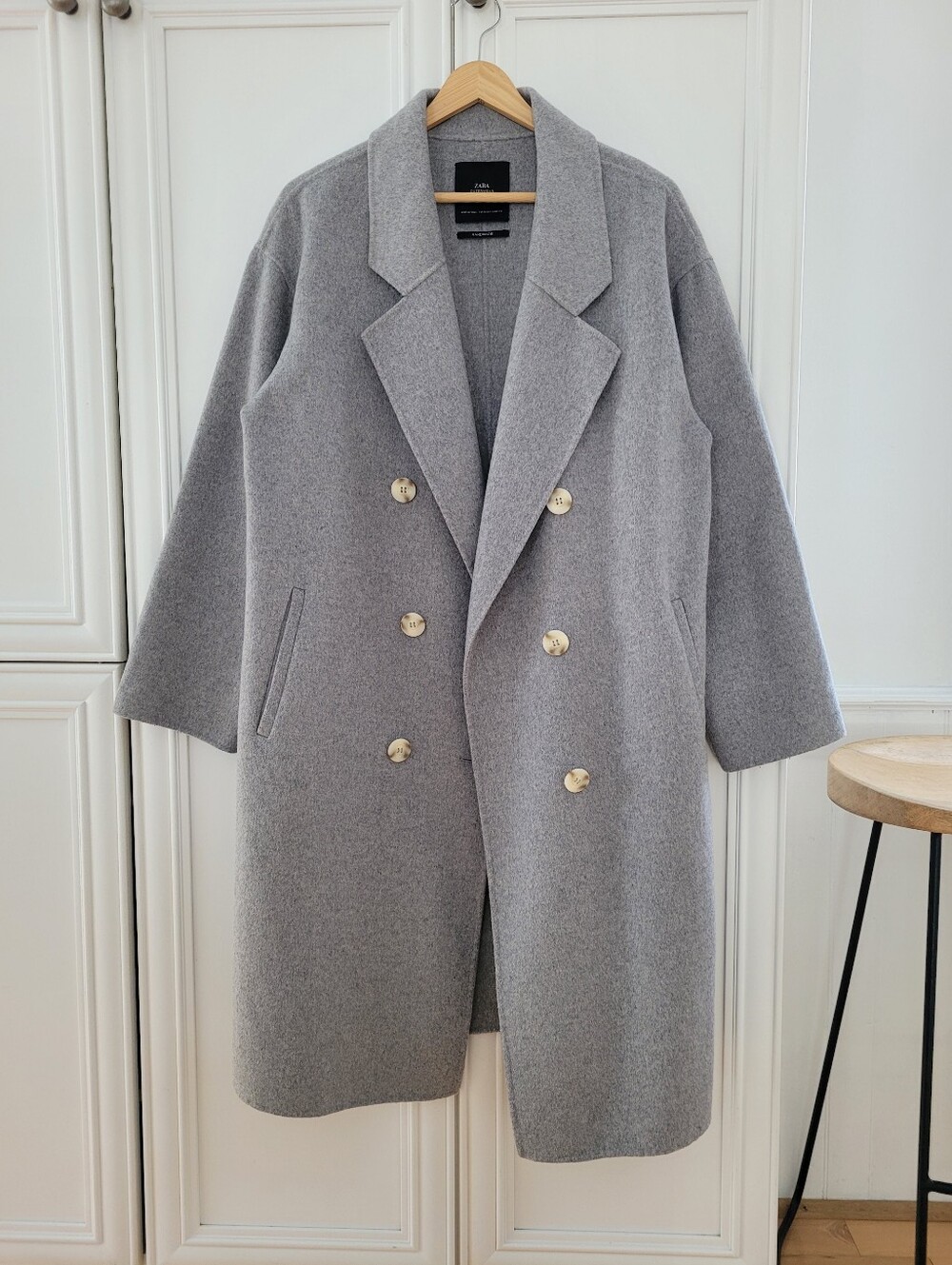 ZARA WOOL BLEND FALL DOUBLE BREASTED JACKET/coat Sz M